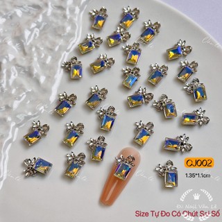 Phụ Kiện Charm Đá Khối Nơ Đính Móng Nail