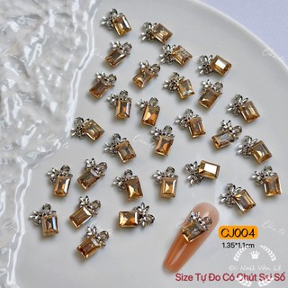 Phụ Kiện Charm Đá Khối Nơ Đính Móng Nail