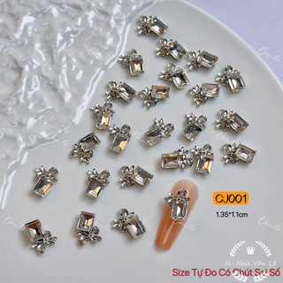 Phụ Kiện Charm Đá Khối Nơ Đính Móng Nail