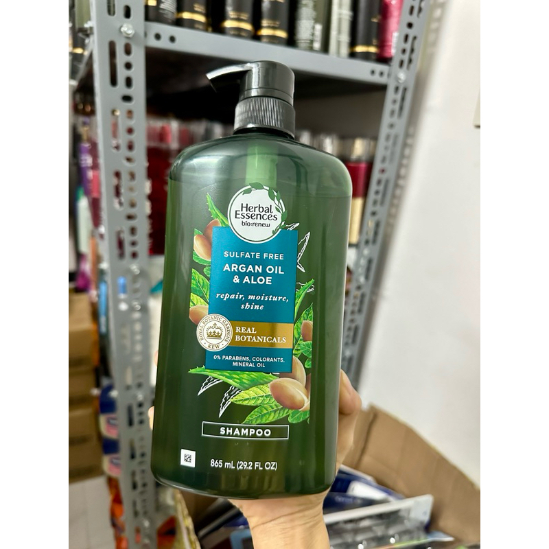 DẦU GỘI- XẢ thảo dược phục hồi Herbal Essence Argan Oil & Aloe Sulfate Free 865ml nội địa Mỹ