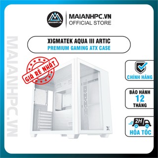 Vỏ Case XIGMATEK AQUA III ARTIC - PREMIUM GAMING ATX CASE (K KÈM FAN)