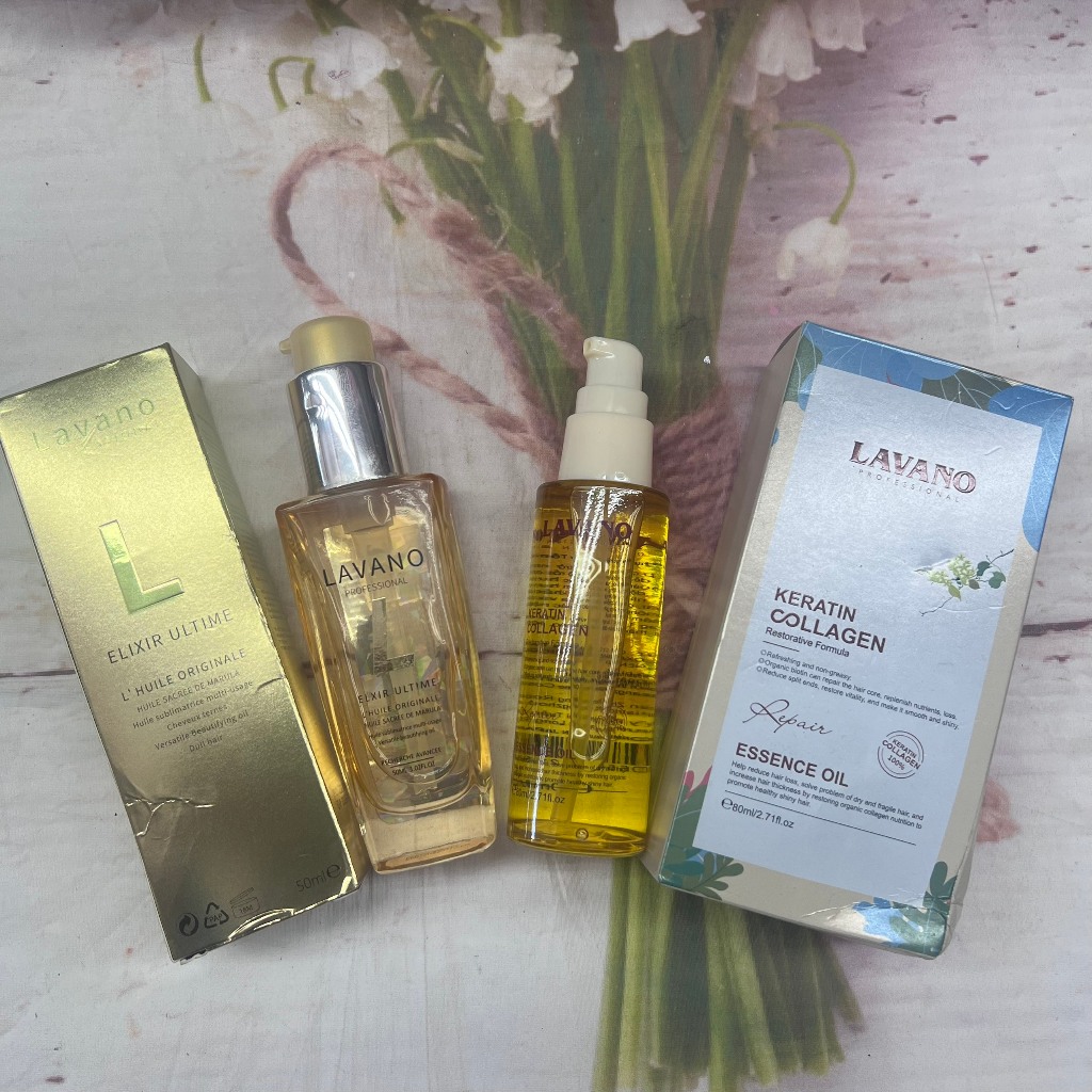 Tinh dầu dưỡng tóc Lavano Keratin collagen phục hồi tóc khô xơ hư tổn