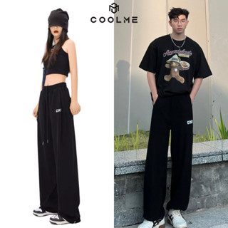 Quần nỉ đen ống rộng bo gấu nam nữ local brand, quần jogger đen xuông dài unisex phong cách Hàn Quốc - Coolme