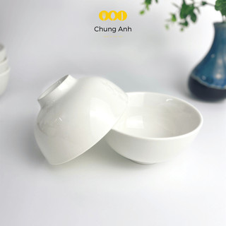 Bát cơm sứ trắng trơn 11 12cm - sứ minh châu loại 1 - c06 c07