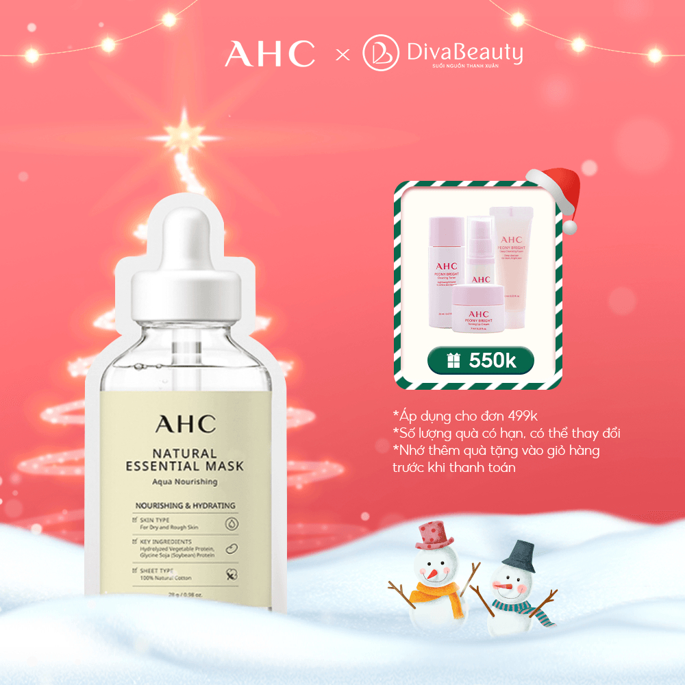 Mặt Nạ Dưỡng Ẩm AHC Natural Essential Mask Aqua Nourishing (28g)