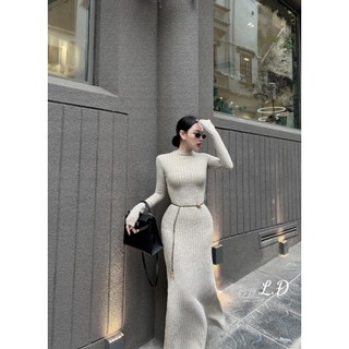 Váy Len Body Dáng Dài Xoè Ôm Sát Siêu Tôn Dáng Vải Mềm Mịn Diện Đông Ấm Áp Bùi Đượm Concept