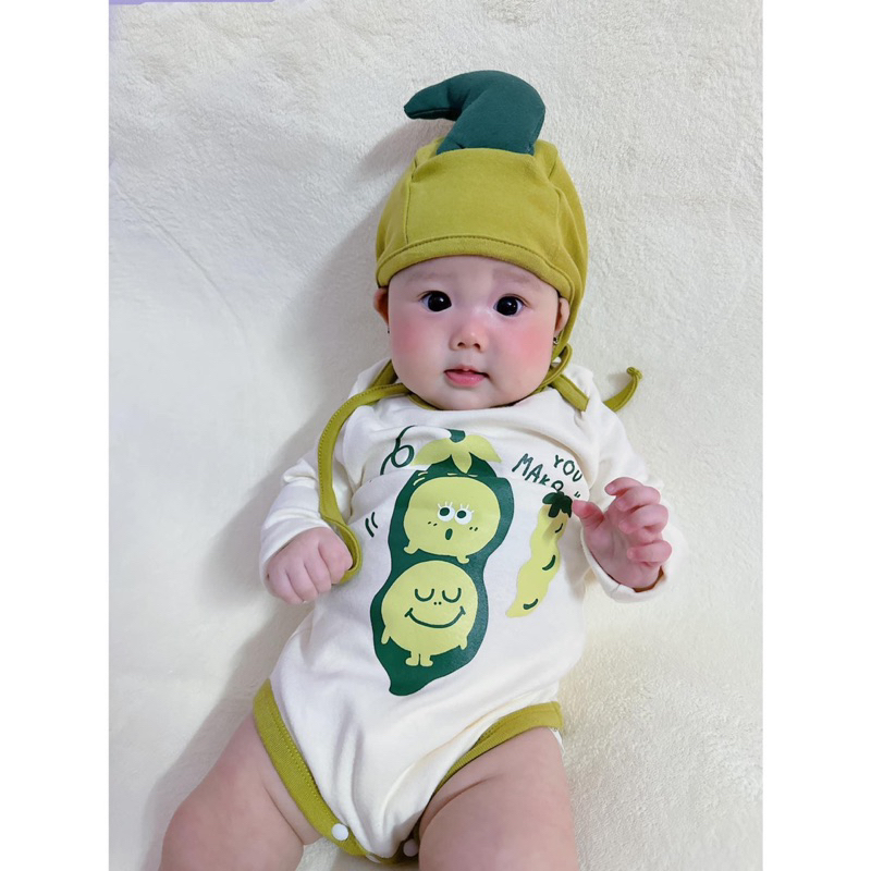 Suit Đậu Bắp Kèm Mũ Cho Bé