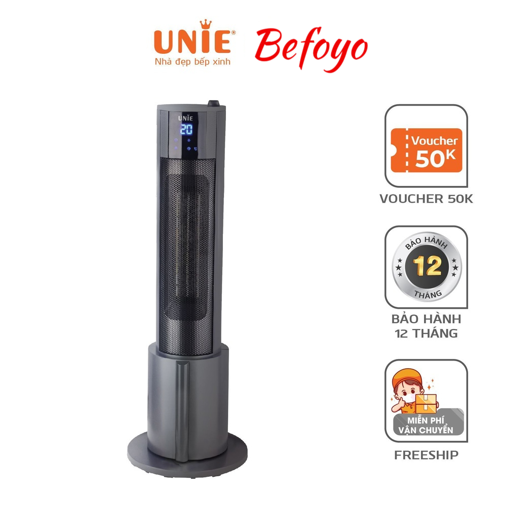 Máy sưởi gốm UNIE UE-129 làm ấm không khí công suất 2200W bảo hành 12 tháng - có thể dùng làm quạt mát mùa hè - UE129