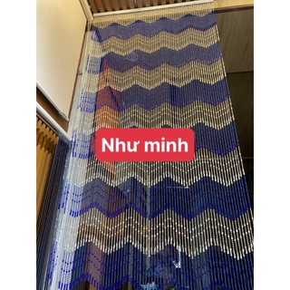 Rèm hạt nhựa mành hạt khúc màu xanh dương - pha lê cực đẹp