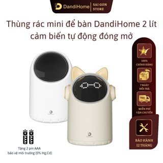Thùng rác mini để bàn DandiHome 2 lít cảm biến tự động đóng mở