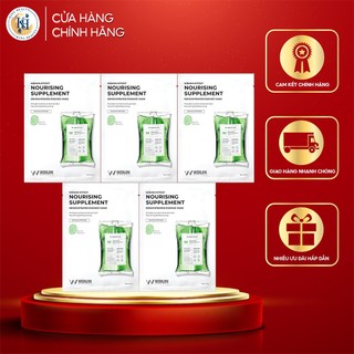 Combo 5 mặt nạ bổ sung dưỡng chất, phục hồi da wonjin effect nourishing supplement mask 30gx5 - supplement