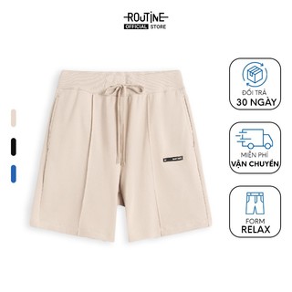 Quần Short Nỉ Unisex Trơn Ống Rộng Form Relax - Routine 10F23PKS016