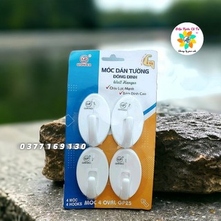 Bộ 4 móc dán tường có đinh đóng chịu lực tải cao