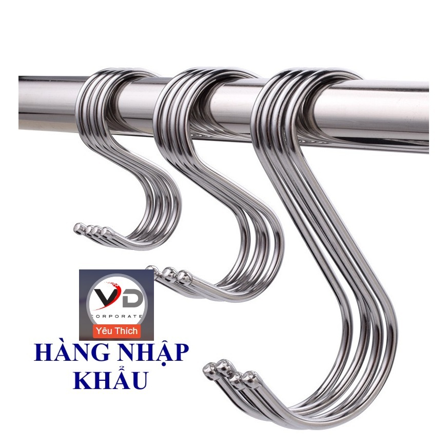 Sỉ Móc Chữ S Treo Đồ Siêu Chắc - Treo Hàng Hóa Quần Áo - Inox Loại 1