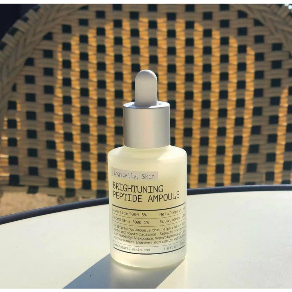 Tinh chất dưỡng trắng, giảm thâm Logically,Skin Brightuning Peptide Ampoule dung tích 30ml