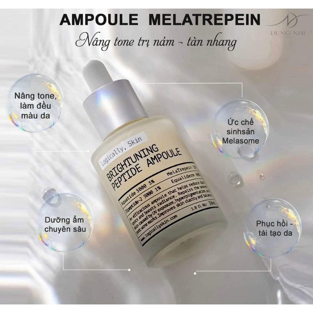 Tinh chất dưỡng trắng, giảm thâm Logically,Skin Brightuning Peptide Ampoule dung tích 30ml