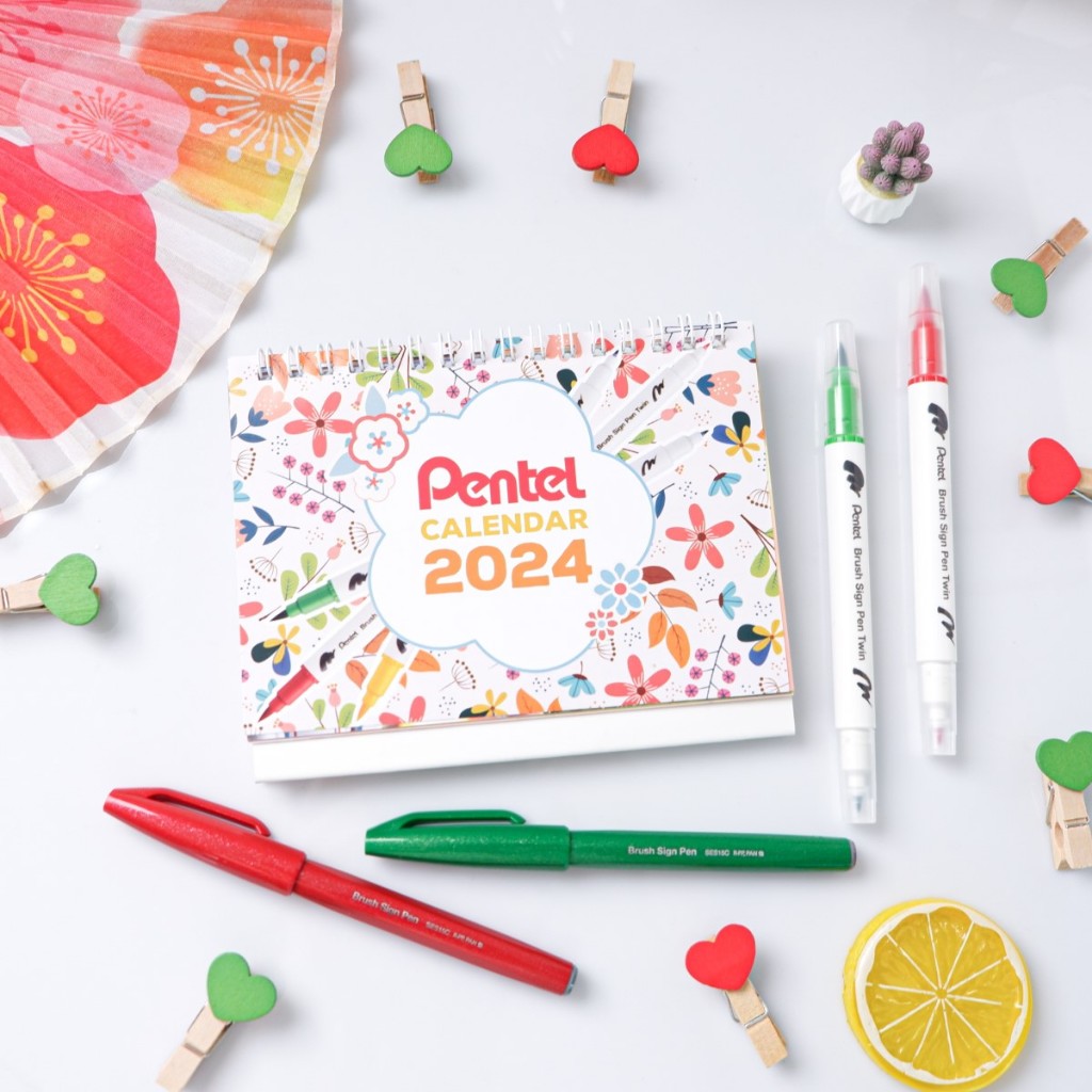 QÙA TẶNG 2024 | Lịch Để Bàn Pentel 2024 Mini | Thiết Kế Họa Tiết Độc Lạ| Kiểu Dáng Dễ Thương| Tặng Kèm Đơn Bất Kỳ >50K