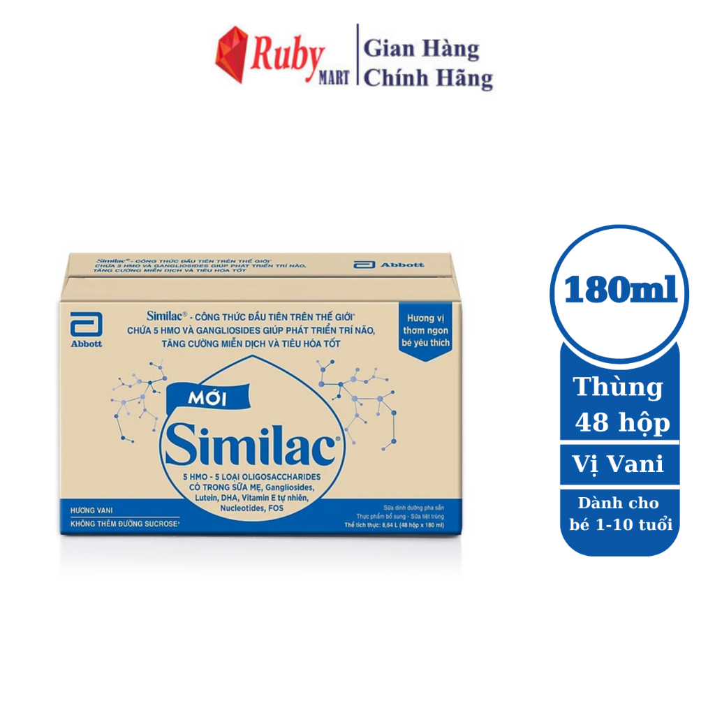 Thùng 48 hộp Sữa bột pha sẵn Similac IQ 180ml cho bé từ 1 tuổi