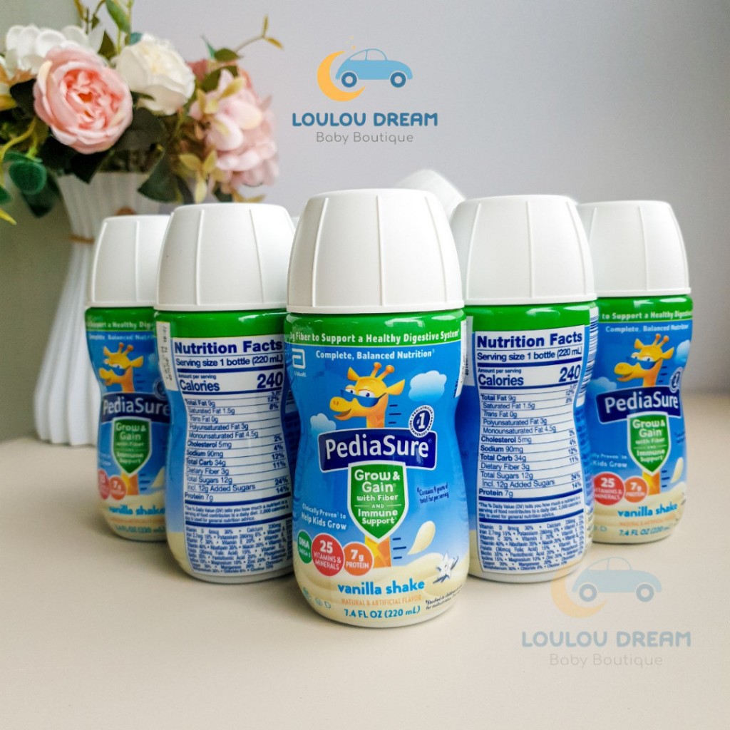 Sữa nước Pediasure Grow Gain With Fiber vị vani 220ml