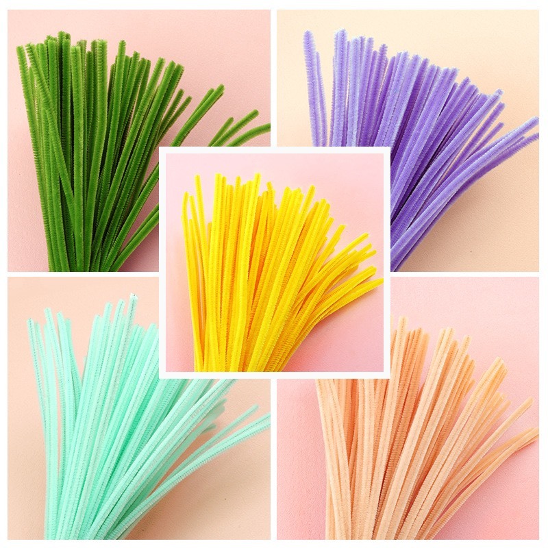 Set 100 Dây kẽm nhung, kẽm nhung làm hoa, đồ trang trí, đồ chơi hanmade cực dễ thương hàng sợi đẹp chất lượng