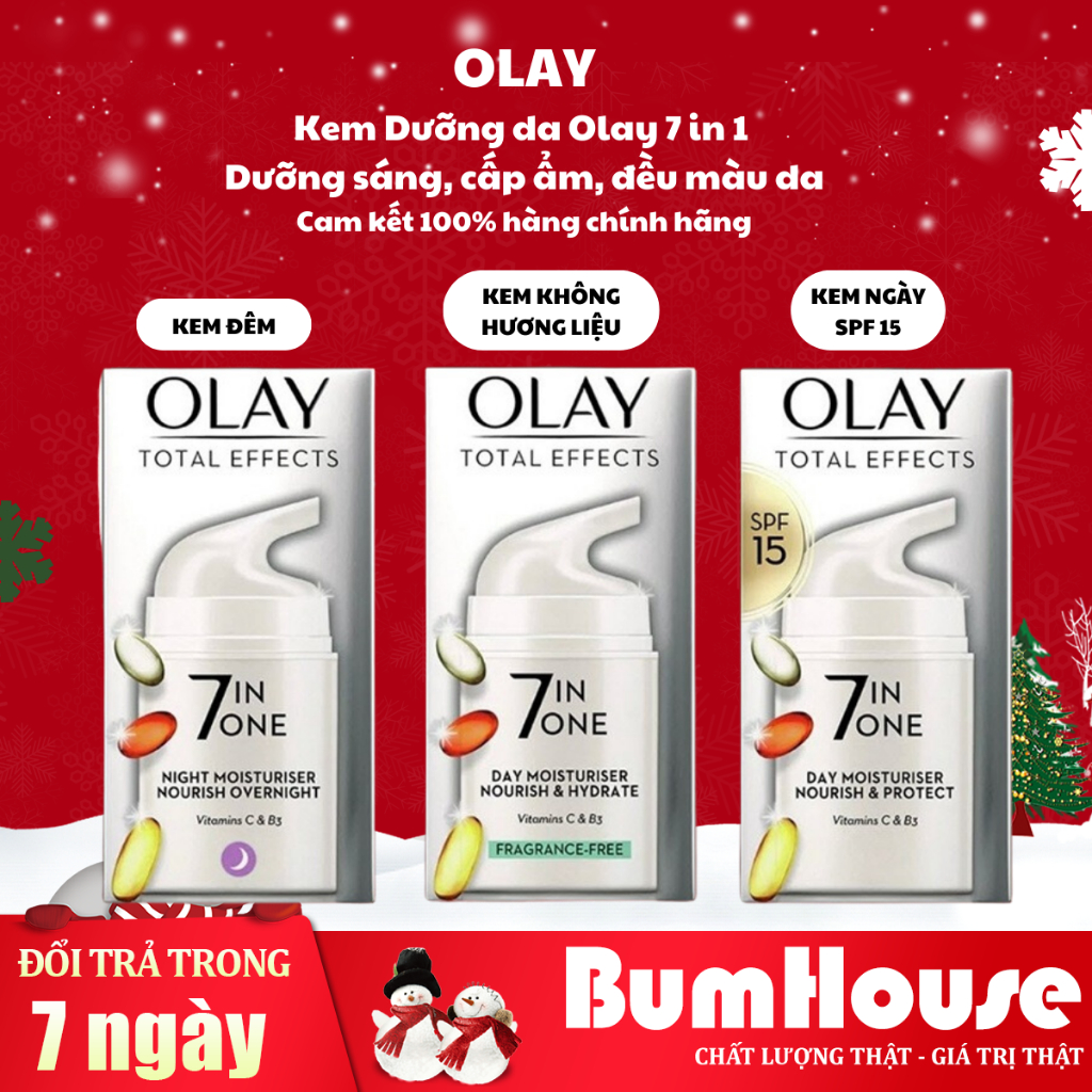 Kem dưỡng da chống lão hóa Olay Total Effects 7 In 1 Moisturiser Nourish & Protect 50ml 