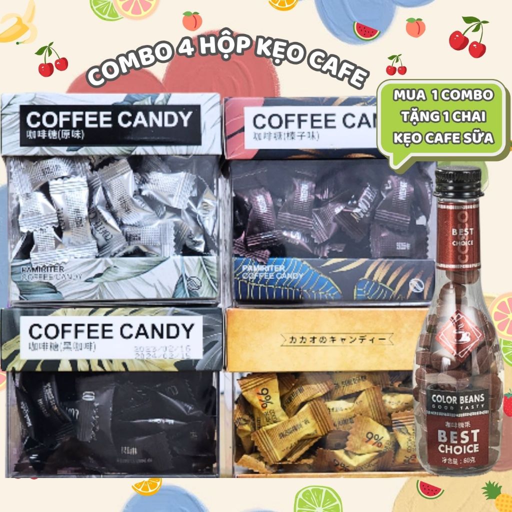 Kẹo Cà Phê Coffee Candy Pamiriter Đài Loan 70g - Kẹo Cafe Giúp Tỉnh Táo, Tinh Thần Sảng Khoái.