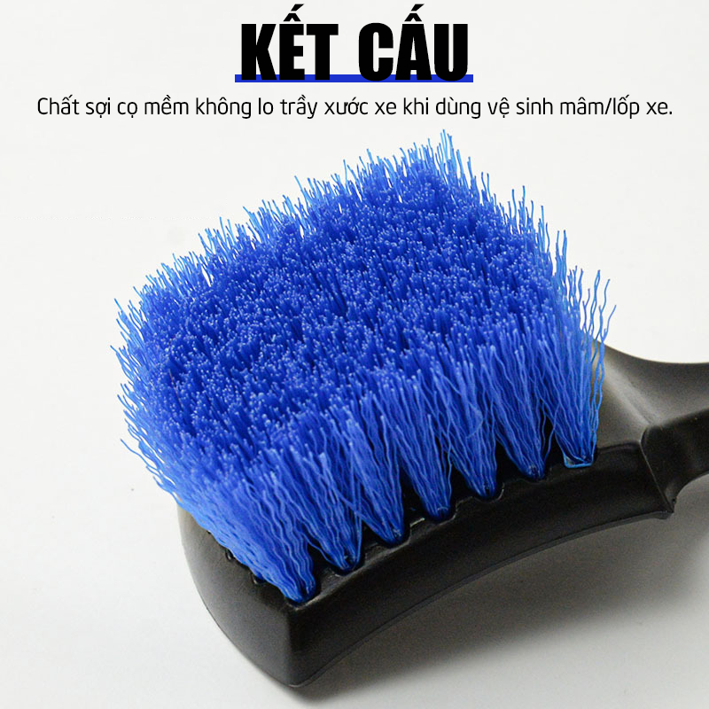 Bàn chải, cọ, chổi chuyên chà rửa lốp xe, bánh xe hơi, xe ô tô, xe tải, xe khách, xe máy làm tăng tuổi thọ xe_RX17