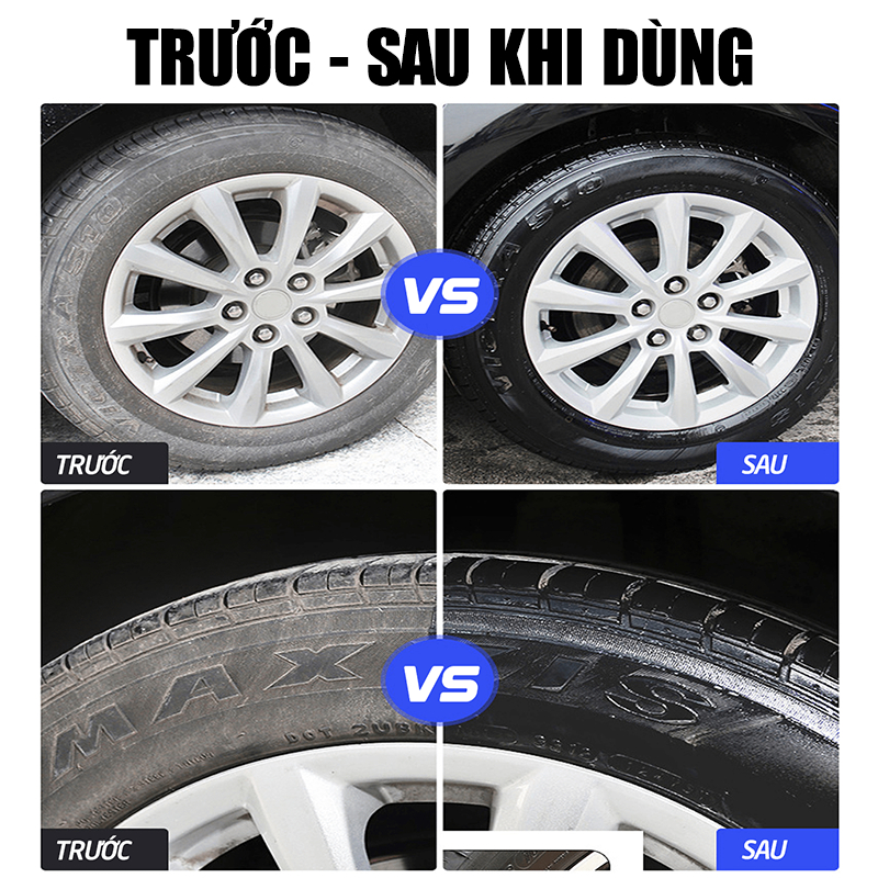 Bàn chải, cọ, chổi chuyên chà rửa lốp xe, bánh xe hơi, xe ô tô, xe tải, xe khách, xe máy làm tăng tuổi thọ xe_RX17