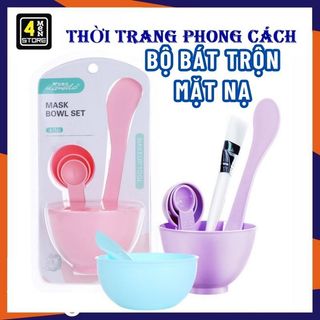Bộ Bát Trộn Mặt Nạ, Que Trộn Mặt Nạ, Cọ Quét Đắp Mặt Nạ (B426) - Dụng Cụ Làm Mask  Kèm Thìa Và Cọ Quét 6in1 Tiện Ích