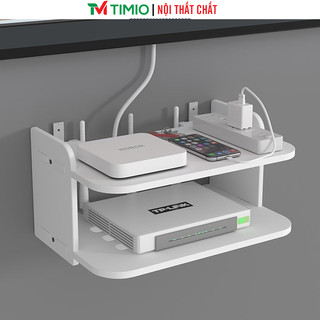  Kệ wifi mini treo tường Kệ đa năng tặng kèm 2 móc treo tường thương hiệu TIMIO - TG407 