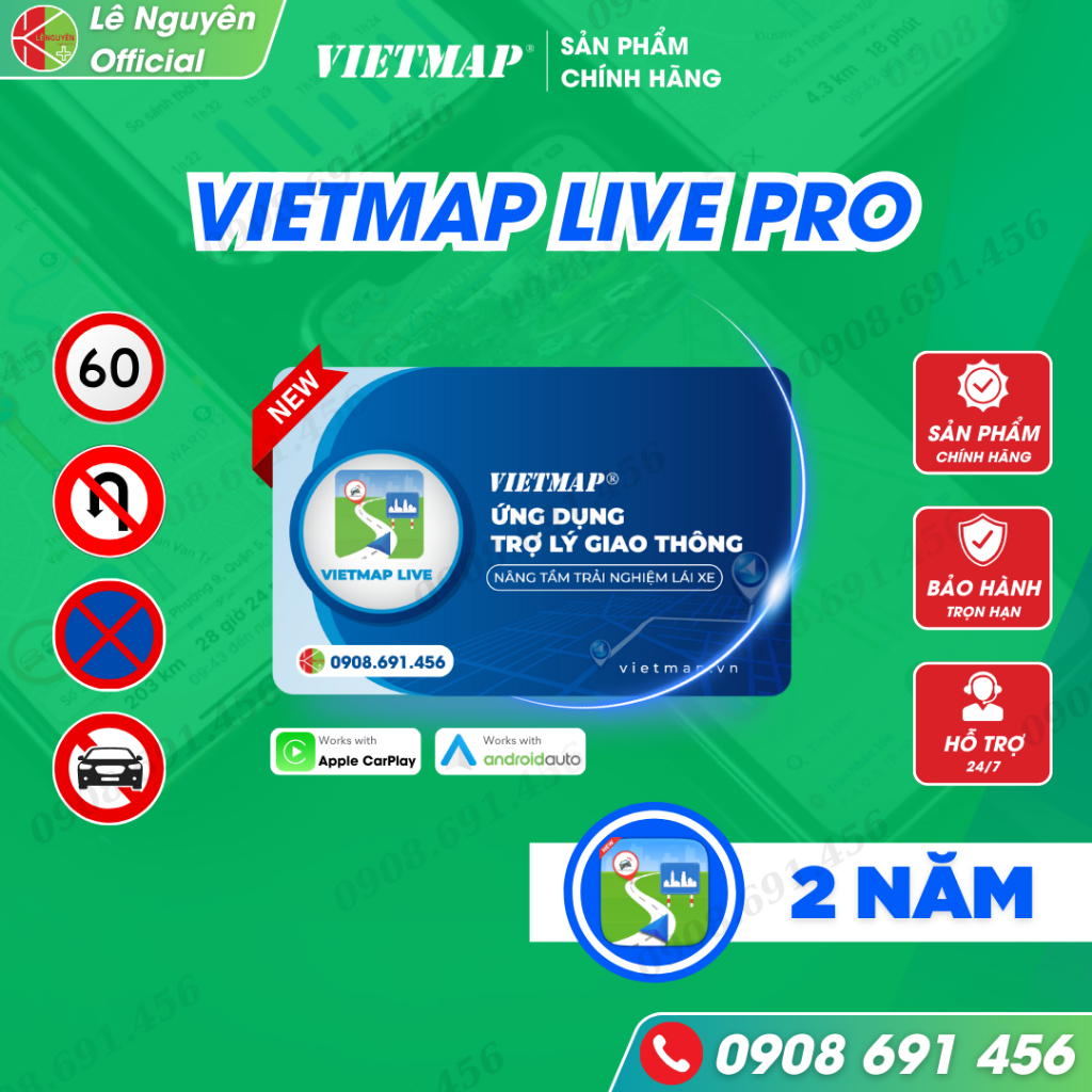 VIETMAP LIVE PRO BẢN QUYỀN 2 NĂM - DẪN ĐƯỜNG CHO Ô TÔ CÓ CẢNH BÁO T.Ố.C Đ.Ộ, B.I.Ể.N B.Á.O MỚI NHẤT 2023