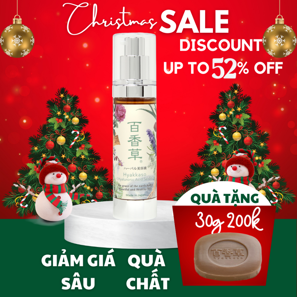 Serum ngừa mụn sáng da Hyakkaso 50ml - Hyakkaso Hyaluronic Acid Serum Japan 50ml