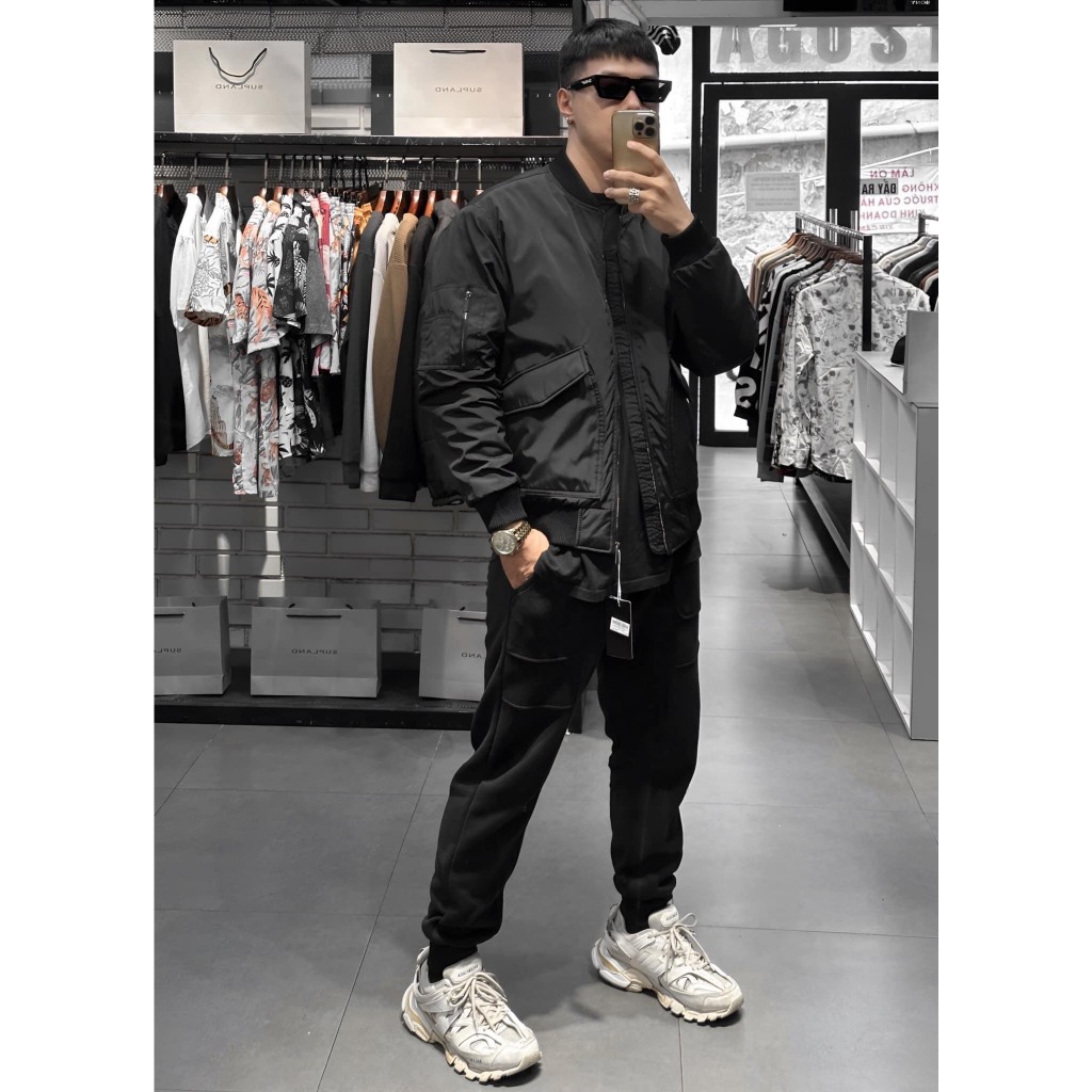 ÁO KHOÁC BOMBER 3 LỚP KAF VNXK GIÓ DƯ HÃNG XỊN