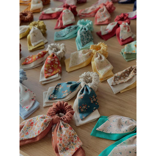 Dây Cột Tóc Scrunchies Linen Handmade