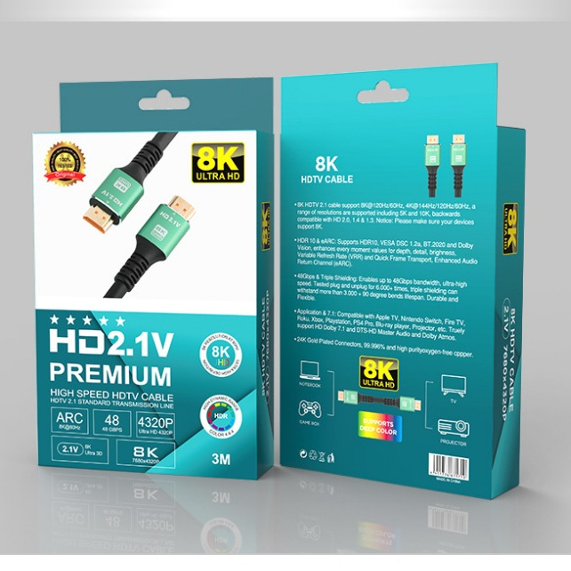 Cáp HDMI 2.1 8K cao cấp,từ 3M,5M,10M,15M,20M,HDMI 2.1V PREMIUM HDTV 8K, FREESHIP