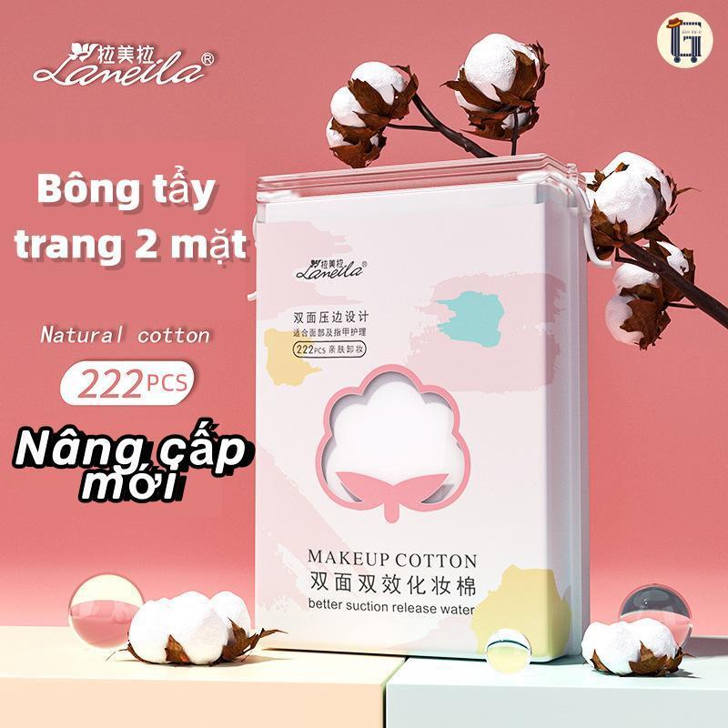 bông tẩy trang lameila 222miếng,mẫu bông tẩy trang 2 mặt,mẫu tay mèo