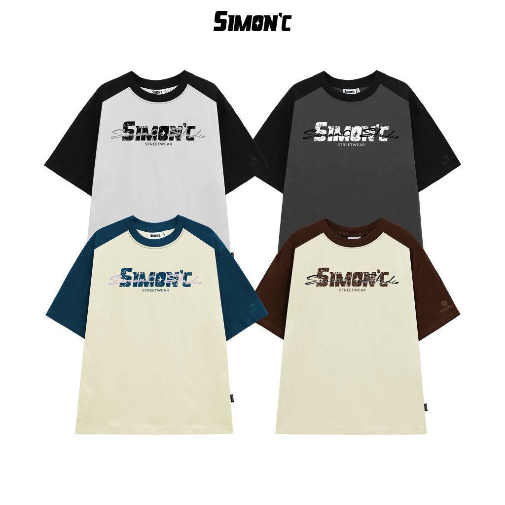 Áo Thun Simon'c Colorful - 4 màu Cotton Nam Nữ Unisex Tay Lỡ Oversize Local Brand