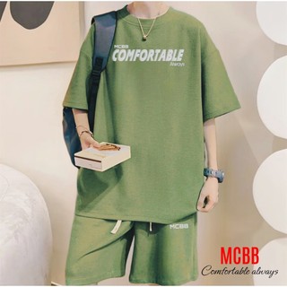 Mcbb 24-49 kg 100% vải cotton bộ đồ bé trai áo cộc tay bé trai quần short đùi áo thun phông quần áo bé trai 16 tuổi nam