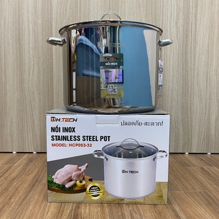 Nồi luộc gà thân cao luộc gà nguyên con, nồi luộc gà inox