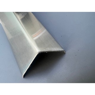 Nẹp v inox trắng xước, dày 0.6li, thanh dài 2m44, nẹp inox chữ v , nẹp ốp góc tường