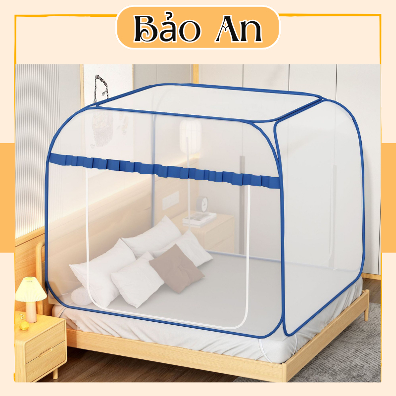 Màn Tự Bung Đỉnh Vuông Bảo An ❤️ 𝙁𝙍𝙀𝙀 𝙎𝙃𝙄𝙋 ❤️ Mùng Chụp Tự Bung Dễ Dàng Mang Theo - Mùng Chụp Gấp Gọn Chống Muỗi An Toàn