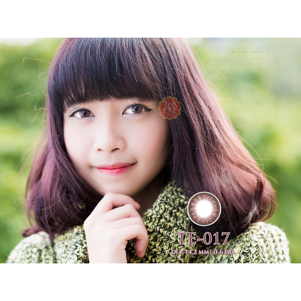 Bộ 3 mẫu lens Tinteye tự nhiên (0 - 6) và Nước ngâm lens cao cấp