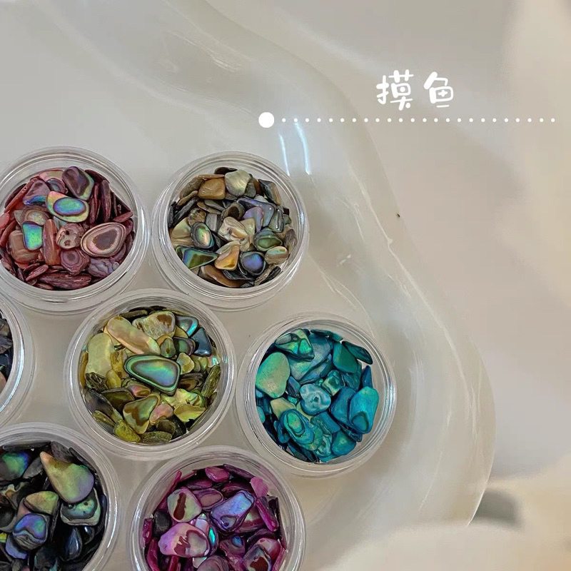 Sỏi xà cừ nail , miếng sỏi mỏng trang trí móng
