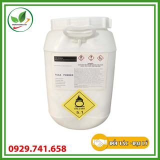 Tcca dạng bột 90% trung quốc xử lý nước và xử lý hồ bơi. thùng 25kg