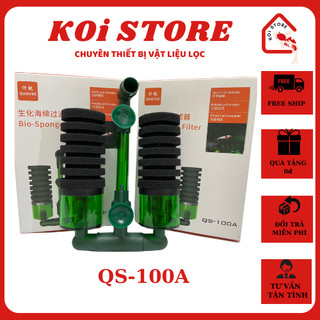Lọc sủi vi sinh qs100a/qs200a bio kèm ngăn lọc quanvee qs-100a/qs-200a cho hồ