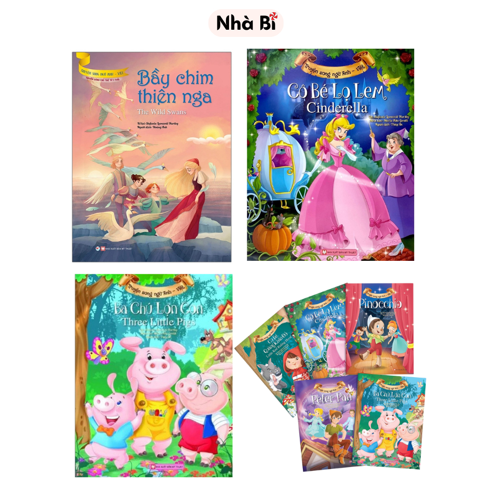 Sách Thiếu Nhi - Truyện Cổ Tích Song Ngữ Việt Anh Cho Bé Từ 3 Tuổi - Nhiều Chủ Đề - Bìa Mềm (Tân Việt)