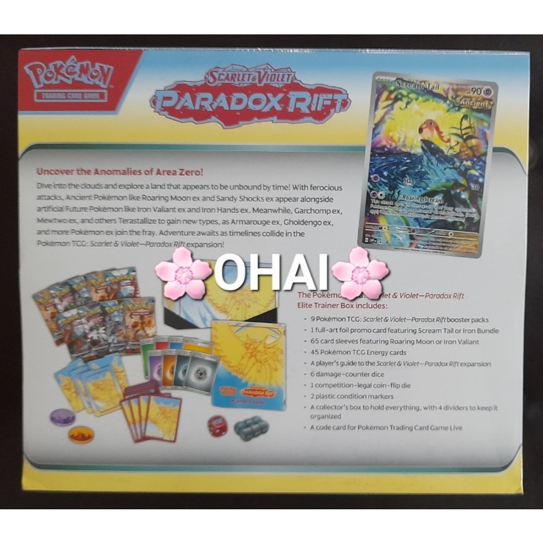 Hộp Thẻ Bài Pokemon Elite Trainer Box SCARLET AND VIOLET PARADOX RIFT Chính Hãng Pokemon