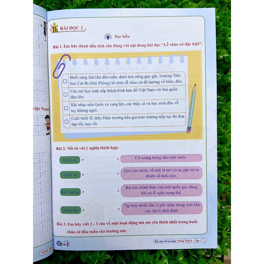 Sách- BÀI TẬP HÀNG NGÀY-Tiếng Việt-lớp 3 CÁNH DIỀU -tập 1