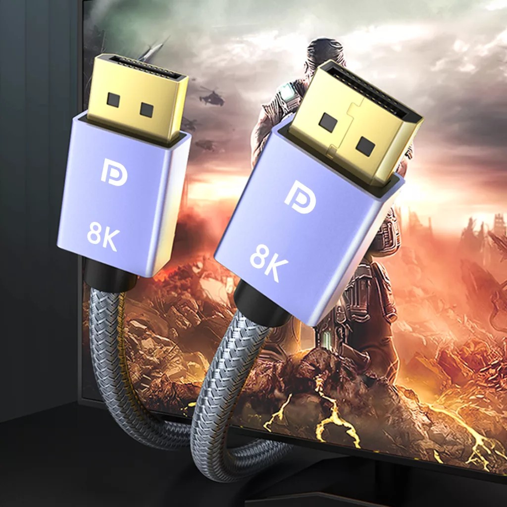Cáp Display Port 1.4 Tốc Độ Cao 32.4Gbps Cho Game PUBG HD PC Vegiegg cao cấp 8K @ 60Hz 4K @ 144Hz 2K