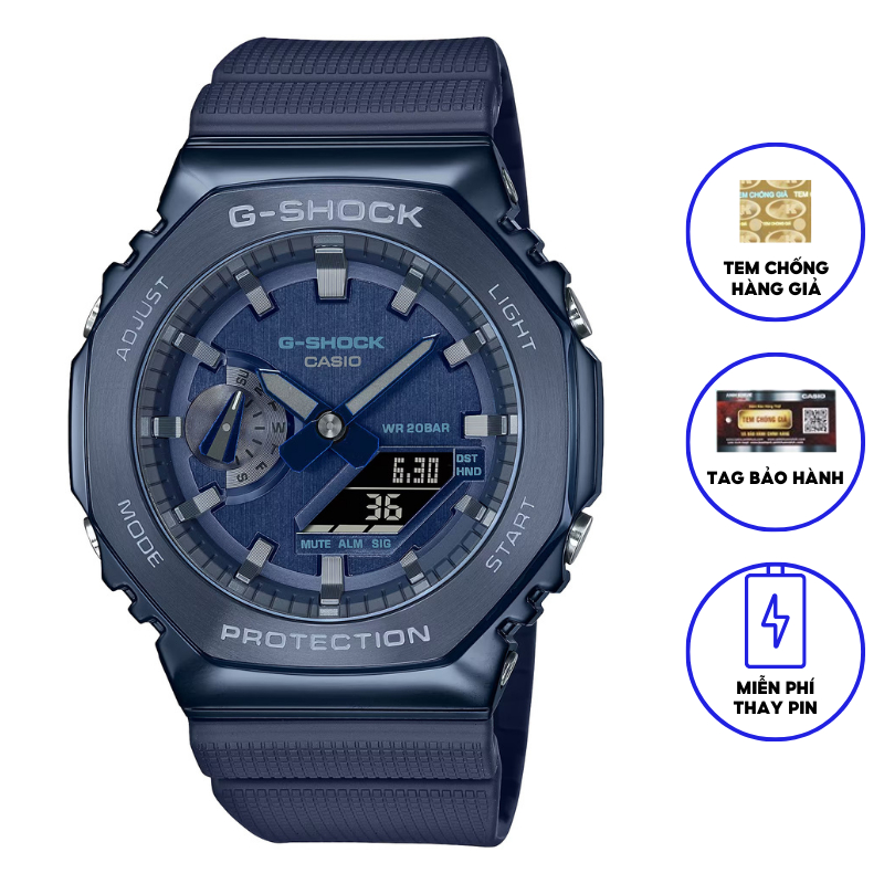 Đồng Hồ Casio Nam Dây Nhựa Chính Hãng GSHOCK GM-2100N-2ADR